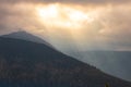 ÃÅ¡nieÃÂ¼ka mountain in sunset sunligt on a cloudy day Royalty Free Stock Photo